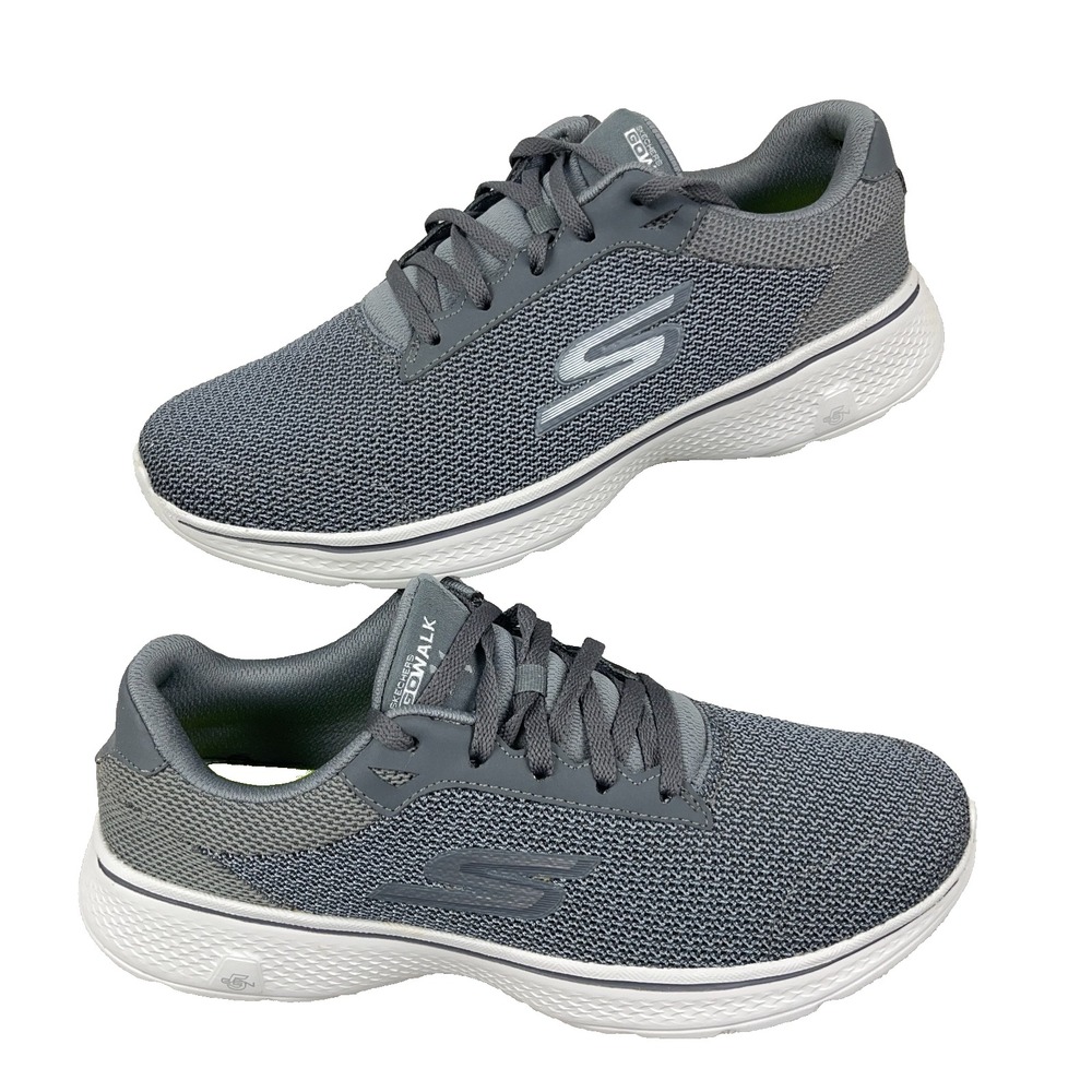 Sketchers Go Walk Shoes Sneakers Size 10 Double Gray Mesh Lace Up